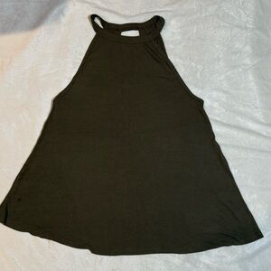 Sleeveless Olive Green Women's Top
